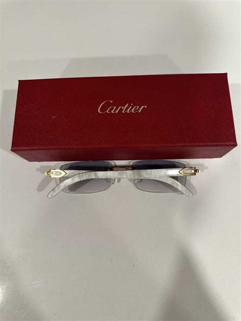 used cartier buffalo horn glasses